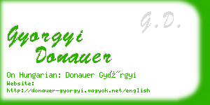 gyorgyi donauer business card